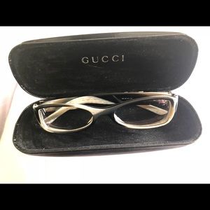 Gucci black/white Eyeglasses with original case.